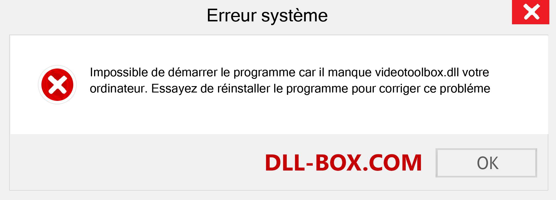 Le fichier videotoolbox.dll est manquant ?. Télécharger pour Windows 7, 8, 10 - Correction de l'erreur manquante videotoolbox dll sur Windows, photos, images